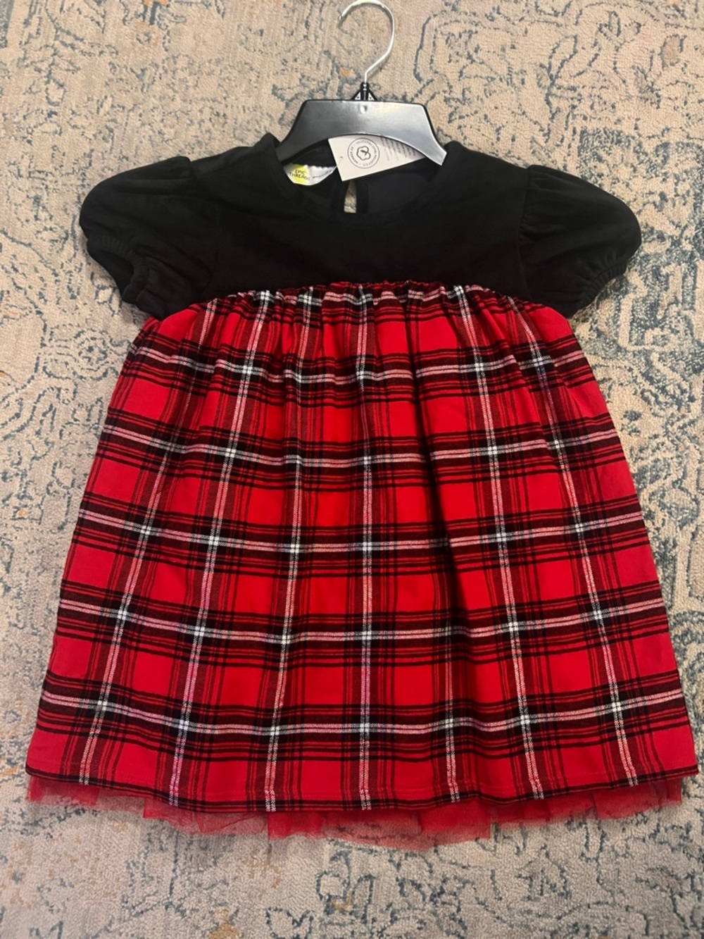 Epic Threads Black and Red Plaid Holiday Dress